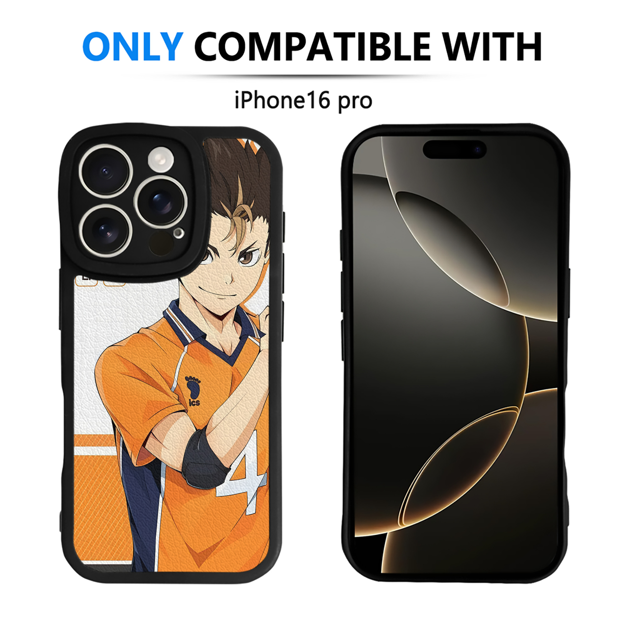 （画像用） ハイキュー!! Haikyu!! 【iPhone 16シリーズ対応】シリコンスマホケース（レザー調） 材質：シリコン